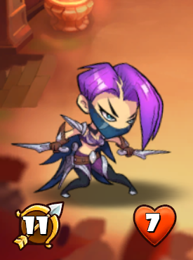Kunai Master kunoichi card art in CuntWars