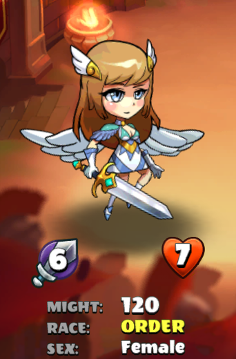Celestial Maiden angel card art in CuntWars