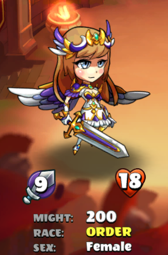 Winged Knight angel card art in CuntWars